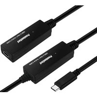 PremiumCord USB-C/USB-C repeater a predlžovací kábel 10m čierny - Káble a redukcie