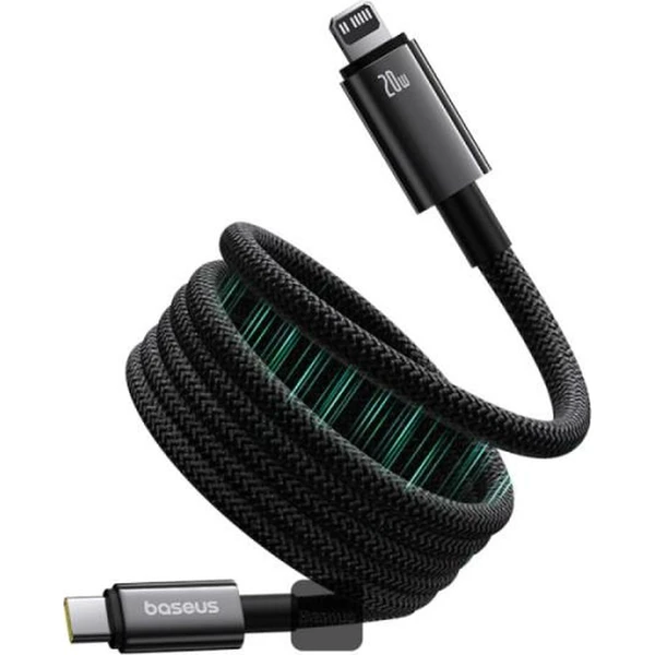 Baseus Tungsten Gold USB-C/Lightning magnetický napájací kábel 20W 1m čierny - Káble a redukcie - Hlavný obrázok