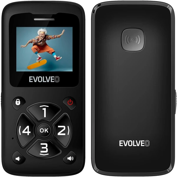 EVOLVEO EasyPhone ID mobilný telefón pre seniorov čierny - Mobilné telefóny - Hlavný obrázok