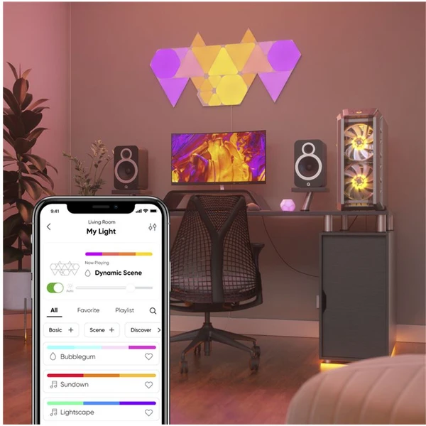 Nanoleaf Shapes Triangles Starter Kit (15 ks) inteligentné modulárne osvetlenie - Inteligentné osvetlenie - Obrázok W153000501
