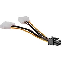 Akasa redukcia napájania 2x4pin Molex (power 5,25) na 1xPCIexp - Káble a redukcie