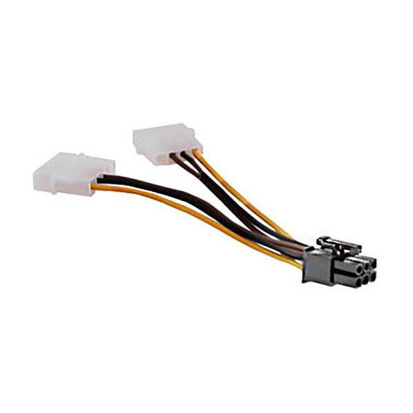 Akasa redukcia napájania 2x4pin Molex (power 5,25) na 1xPCIexp