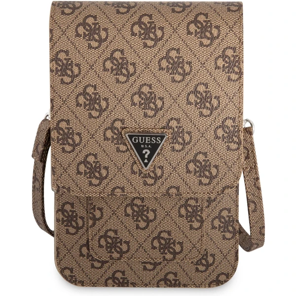 Guess PU 4G Triangle Logo Phone Bag hnedé - Puzdra - Obrázok W1RC100501