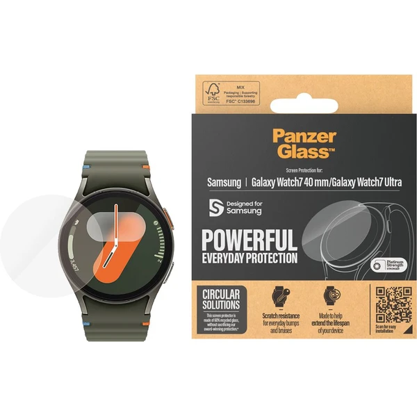 PanzerGlass® Samsung Galaxy Watch7/Watch8 (40 mm)/Watch Ultra - Ochranné fólie a sklo - Obrázok W1VB000P01