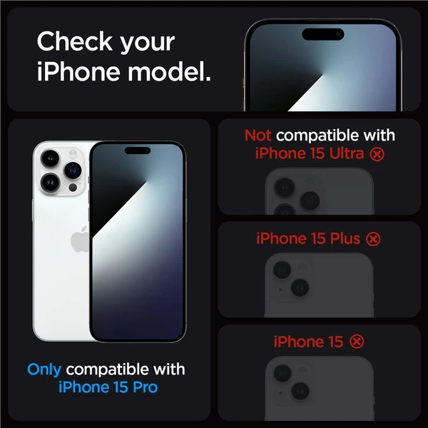 Spigen Glass tR EZ Fit Privacy 2 Pack tvrdené sklo iPhone 15 Pro číre - Ochranné fólie a sklo - Obrázok W1Z8000601