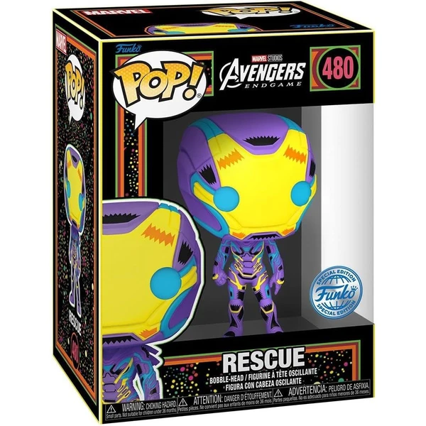 Funko POP! & Tee: Marvel Blacklight - Rescue M - Darčekové sady - Obrázok W26D000P01