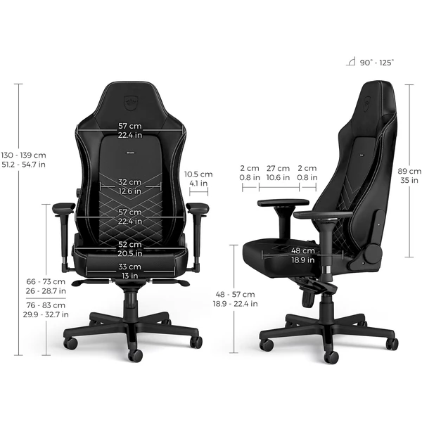 noblechairs HERO herné stoličky čiernobiele - Stoličky - Obrázok W28A000P01