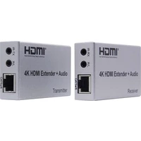 PremiumCord 4K HDMI extender na 100m cez Cat5e/Cat6, prenos Irda a Audio výstupy - Ostatné