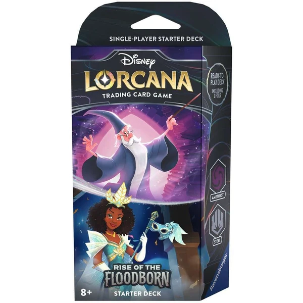 Disney Lorcana: Rise of the Floodborn - Starter Deck Amethyst & Steel - Disney Lorcana TCG - Hlavný obrázok