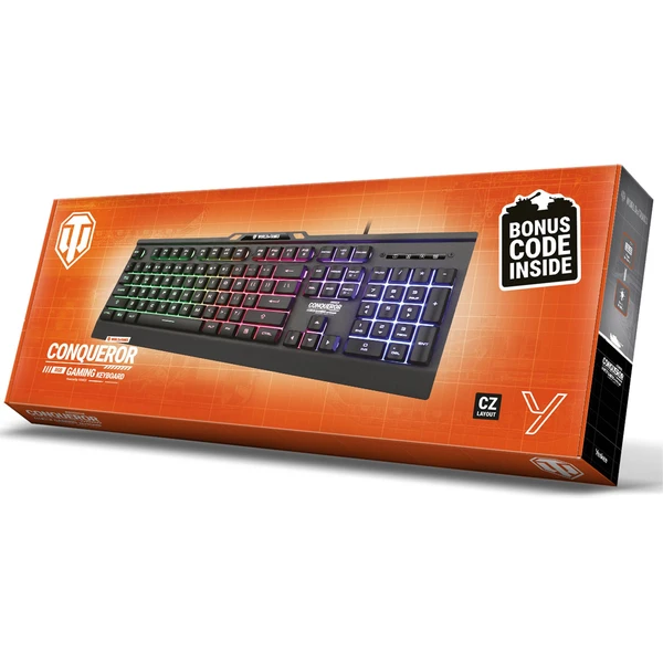 YENKEE CONQUEROR US herná klávesnica čierna - Klávesnice - Obrázok W2F8000N01