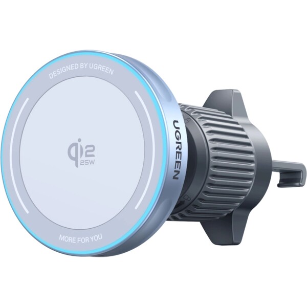 E-shop UGREEN Magflow MagSafe/Qi 2.2 25W držiak do auta s nabíjaním svetlo modrý
