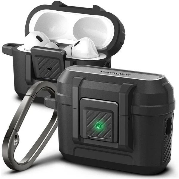 Spigen Lock Fit odolné puzdro Apple AirPods Pro 2 Gen. matne čierne - Puzdra - Hlavný obrázok