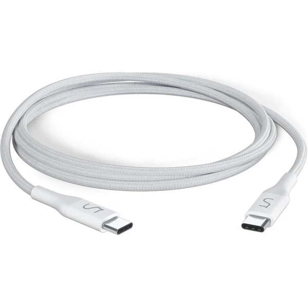 iWant pletený PD kábel 1.2m USB-C/USB-C biela - Káble - Obrázok W30C000P01