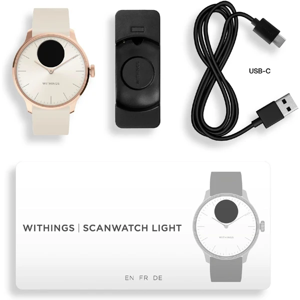 Withings ScanWatch Light 37mm Sand - Inteligentné hodinky - Obrázok W3E7000701