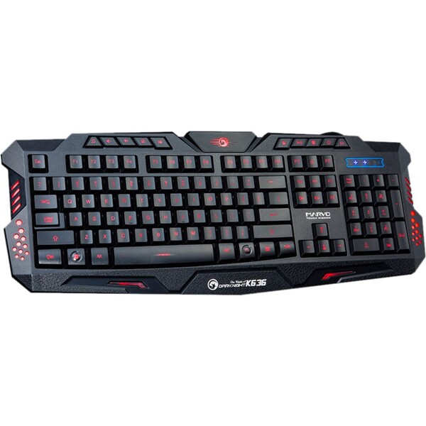 E-shop Marvo K636 drôtová herná klávesnica (US) čierna