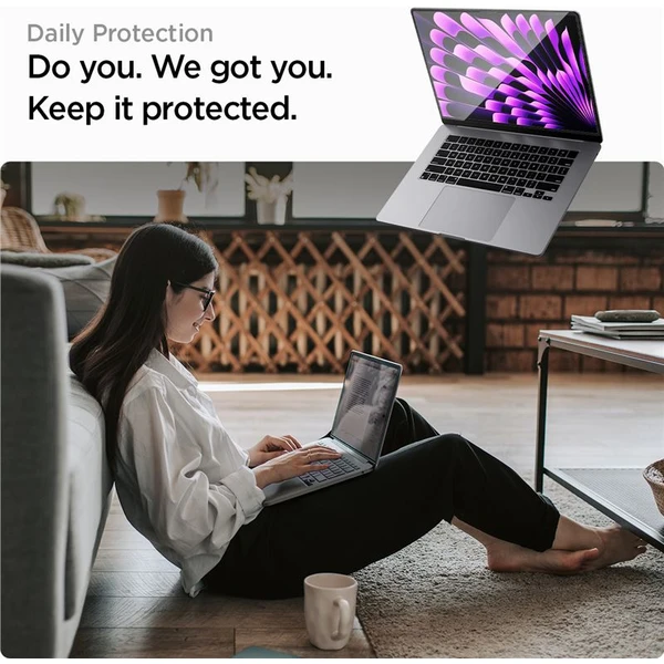 Spigen Glass tR Slim tvrdené sklo MacBook Air 15" M2/M3/M4 - Ochranné fólie a sklo - Obrázok W3N5000701