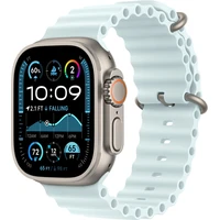 Apple Watch 49/46/45/44mm predĺženie ľadovo modrého oceánskeho remienka s prírodným titánom - Remienky