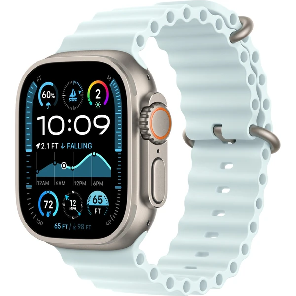 Apple Watch 49/46/45/44mm predĺženie ľadovo modrého oceánskeho remienka s prírodným titánom - Remienky - Hlavný obrázok