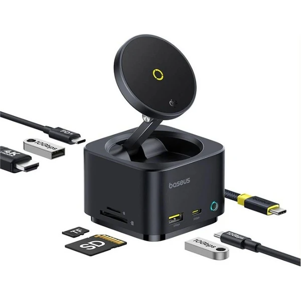 Baseus MagPro 7v1 dokovacia stanica čierna - Dokovacie stanice - Obrázok W40N000K01