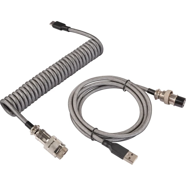 Yenkee YCU COIL GY krútený kábel USB-A/USB-C sivý - Káble - Obrázok W4A4000N01