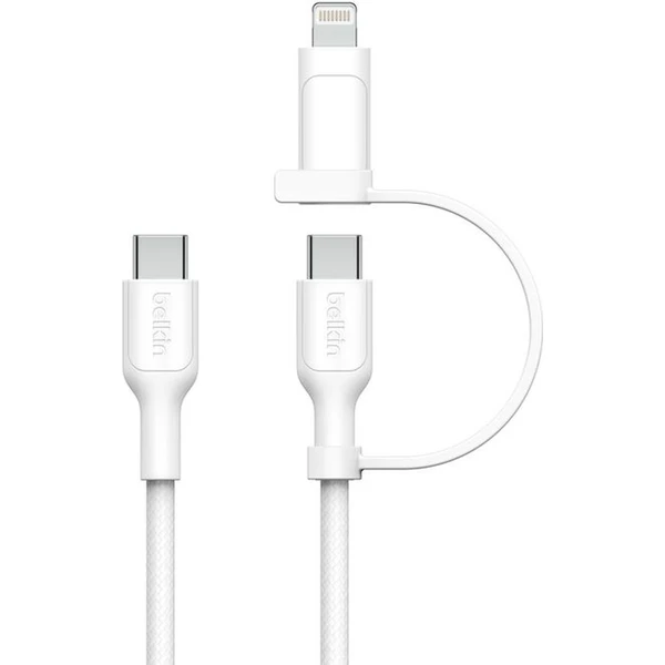 Belkin BOOST Charge PRO 2v1 napájací kábel 60W 1,5m biely - Káble a redukcie - Obrázok W4EN000K01