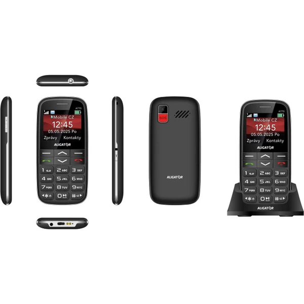 ALIGATOR A770 Senior + stolná nabíjačka čierny - Mobilné telefóny - Obrázok W4WG000J01