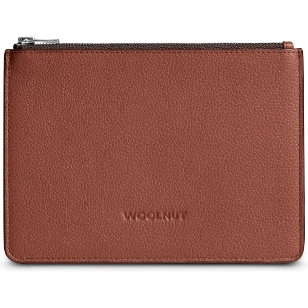Woolnut Leather Pouch (Flat) kožené púzdro hnedé - Organizéry - Hlavný obrázok