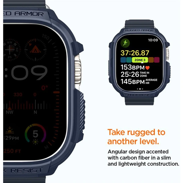 Spigen Rugged Armor kryt Apple Watch Ultra 3/2/1 (49mm) modrý - Puzdra - Obrázok W5A1000P01