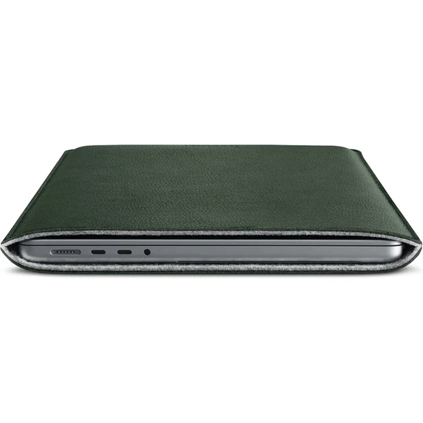 Woolnut kožené Sleeve púzdro pre 14" MacBook Pro tmavo zelené - Puzdra - Obrázok W5SR100501