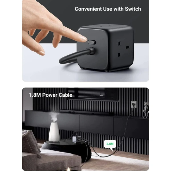UGREEN DigiNest Cube 65W nabíjacia kocka s GaN - Zásuvky - Obrázok W790000N01