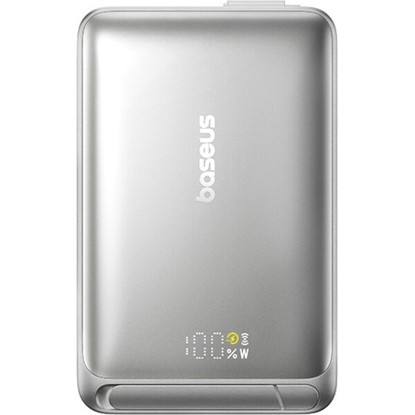 E-shop Baseus Nomos Qi2 powerbanka 10000mAh 45W s káblom USB-C sivá