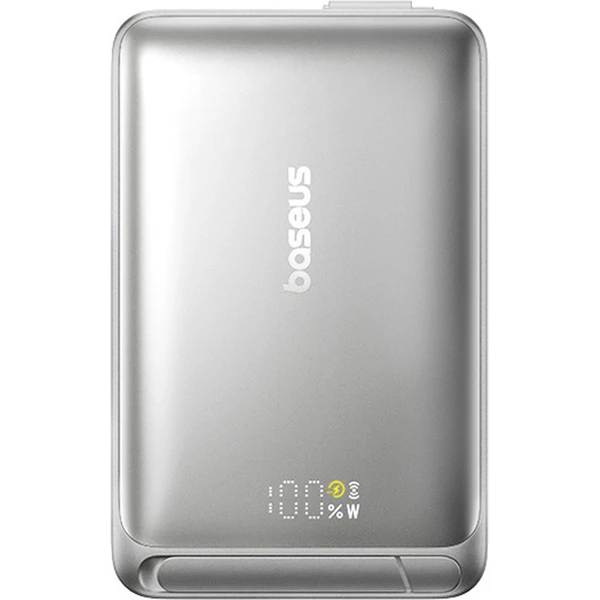 Powerbanka Baseus Nomos Qi2 10000mAh 45W s káblom USB-C sivá - Powerbanky - Hlavný obrázok