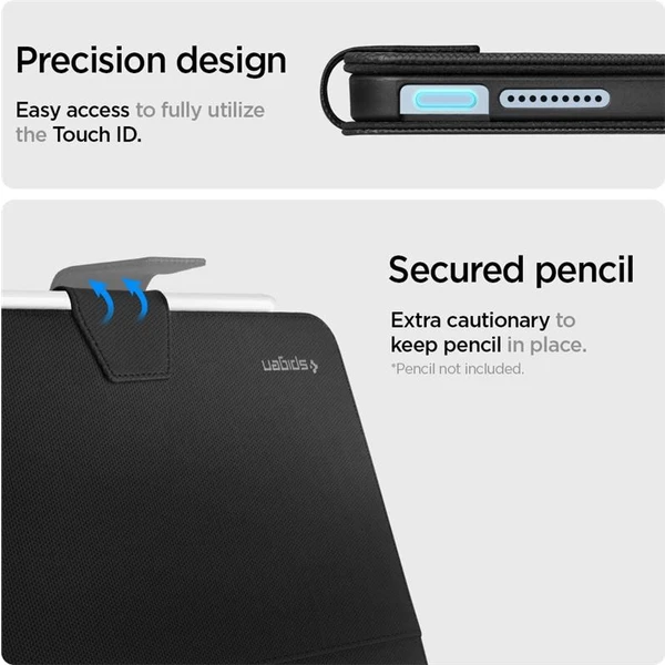 Spigen Liquid Air Folio puzdro Apple iPad Air 10,9 (20/22), 11" (24/25/26) čierne - Puzdra - Obrázok W7E2F00101