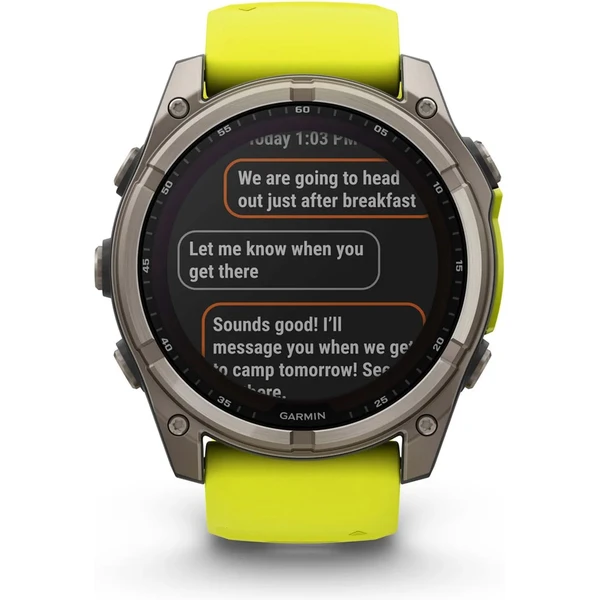Garmin Fenix 8 Solar 51 mm titán žlté - Inteligentné hodinky - Obrázok W7YE000O01