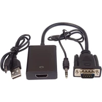 PremiumCord VGA + 3,5mm -> HDMI redukcia 0,2m čierna - Káble a redukcie