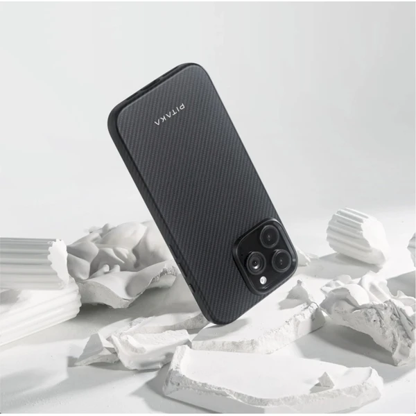 Pitaka Military-Grade Protective MagSafe kryt iPhone 16 Pro Max Black/Grey Twill - Puzdra - Obrázok W888000O01
