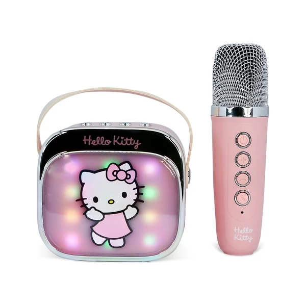 LED Karaoke reproduktor s mikrofónom OTL - Hello Kitty PopSing  - Mikrofóny - Obrázok W89L000K01