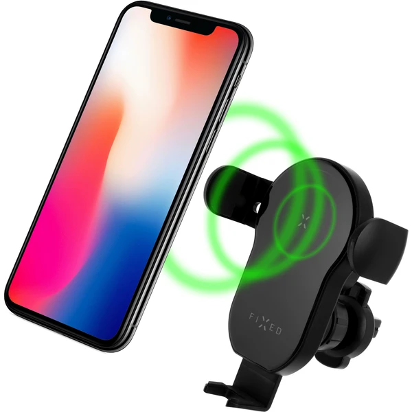 FIXED Matic 15W automatický držiak do auta s bezdrôtovým nabíjaním, čierny - Držiaky - Hlavný obrázok