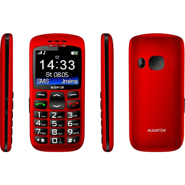 ALIGATOR A670 Senior červený + stolná nabíjačka - Mobilné telefóny - Obrázok W8PL600301
