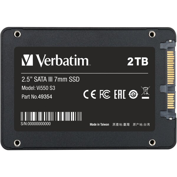 E-shop VERBATIM SSD Vi550 S3 2TB SATA III, 2.5”