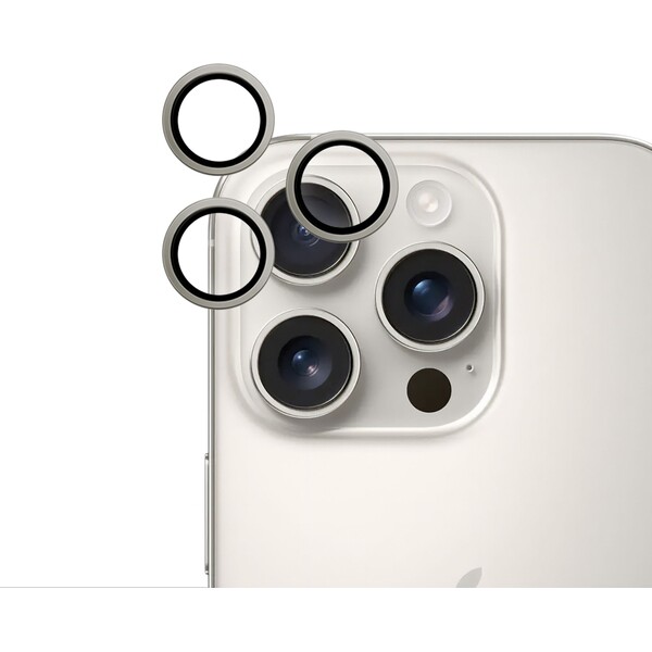 E-shop iWant ochrana šošoviek na kameru Apple iPhone 16 Pro/16 Pro Max prírodný titán
