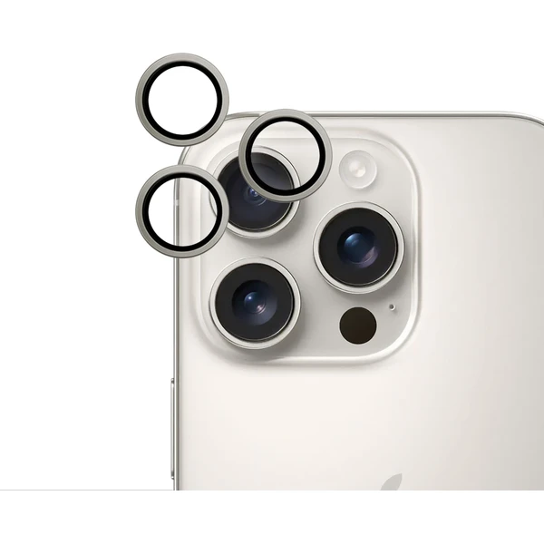 iWant ochrana šošoviek na kameru Apple iPhone 16 Pro/16 Pro Max prírodný titán - Ochranné fólie a sklo - Hlavný obrázok