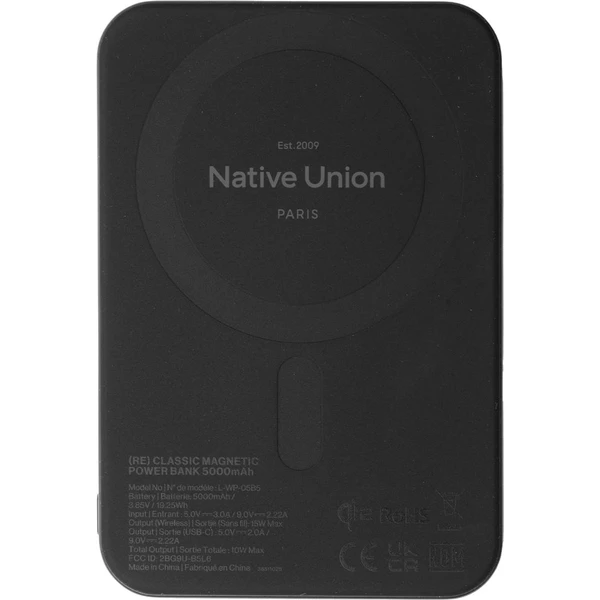 Native Union (Re) Classic MagSafe/Qi2 PowerBank 5000mAh čierna - Powerbanky - Obrázok W9IL000K01