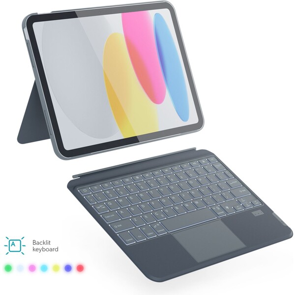 E-shop Epico puzdro s podsvietenou klávesnicou pre Apple iPad Pro 11" (M4) - čeština/šedá
