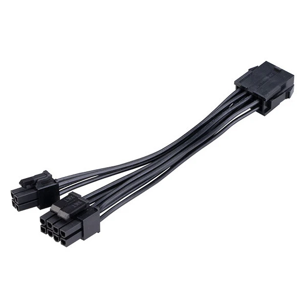 Akasa napájacia redukcia 8-pin na 8+4-pin, 15cm, čierny - Káble a redukcie - Hlavný obrázok