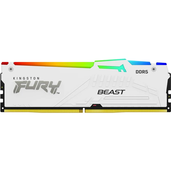 Kingston FURY Beast White RGB DDR5 32GB 5600MT/s CL40 DIMM (2x16GB) XMP - Operačné pamäte - Obrázok WAXN100501