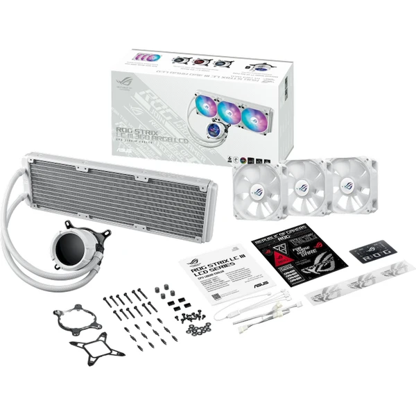 ASUS ROG STRIX LC III 360 ARGB LCD biela - Chladiče - Obrázok WCB9000O01
