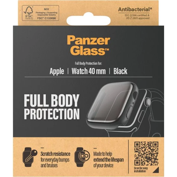 PanzerGlass Full Body Protection Apple Watch 4/5/6/SE 40mm čierny - Puzdra - Obrázok WCII000K01