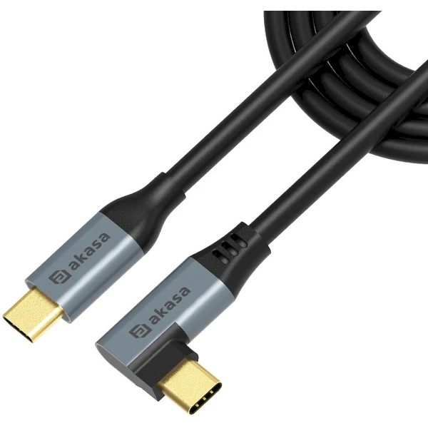Akasa USB-C/USB-C napájací kábel 100W 1m čierny - Káble a redukcie - Obrázok WDHK000K01