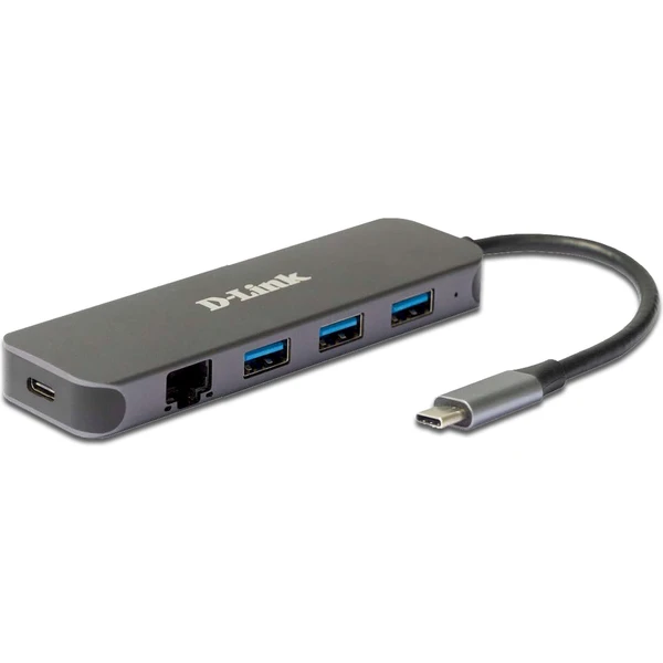 D-Link 5v1 USB-C Hub PD 60W antracitový - USB huby - Hlavný obrázok